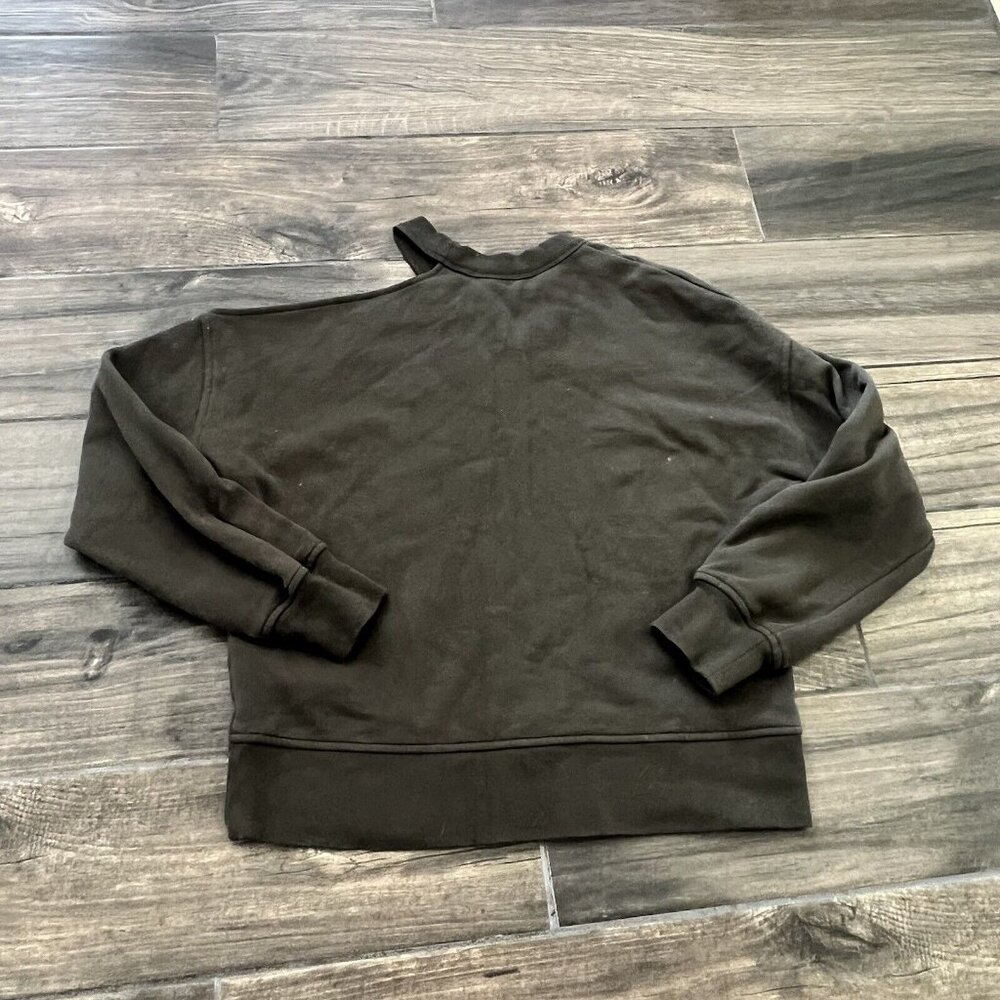 Rails Green Crewneck Sweater Cut Out Size Small - image 2